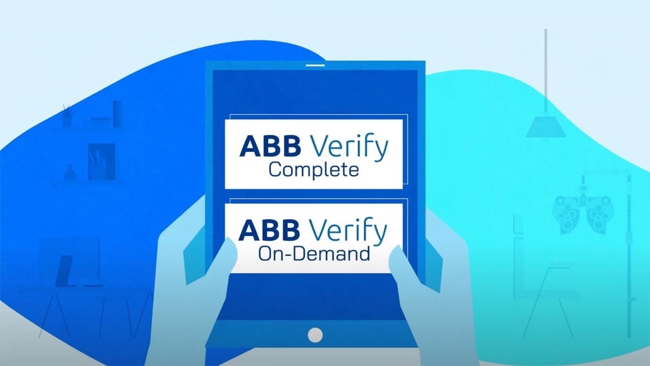 Verejný produktový vizuál ABB Verify