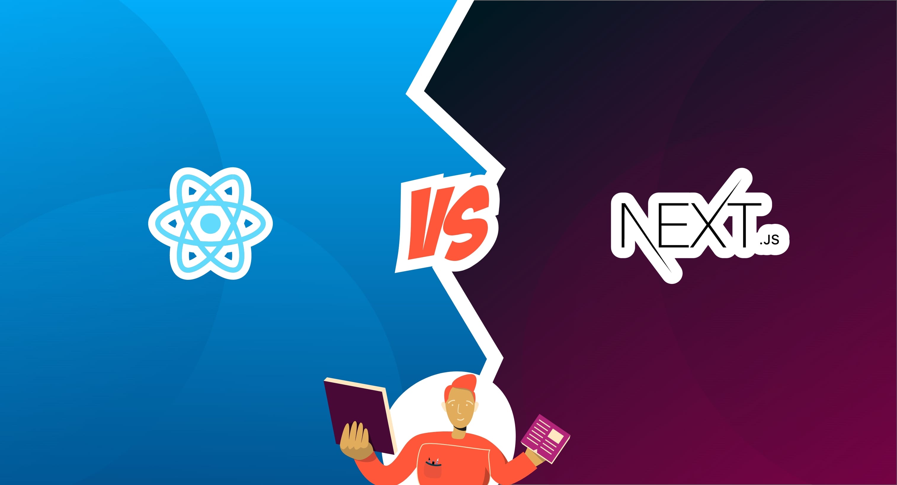 Sprievodný obrázok blogu "React.js (create-react-app) vs Next.js – Ako sa rozhodnúť, ak som začiatočník?"