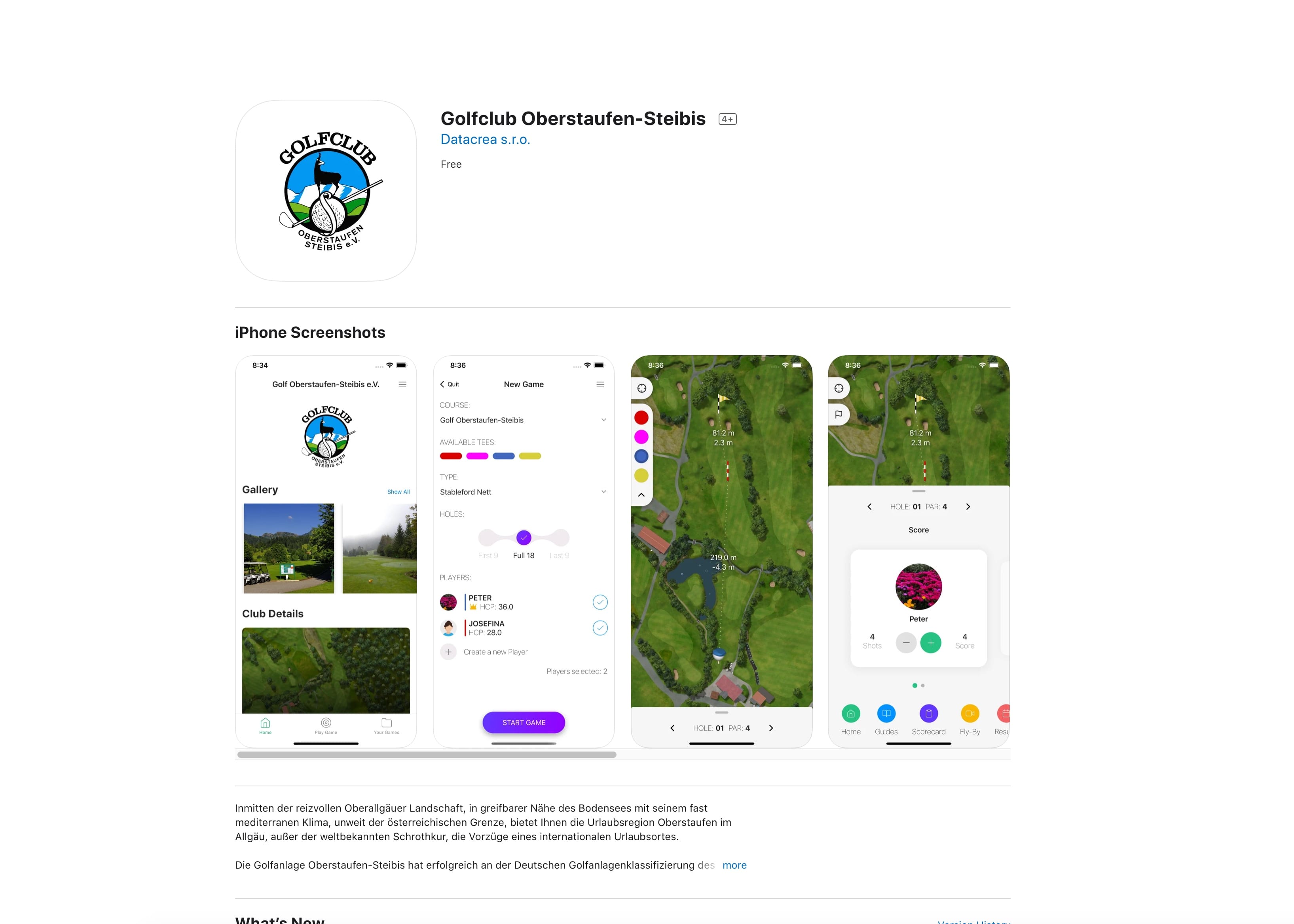 Náhľad jednej zo série aplikácií Creative Golf 3d na obchode Apple Store