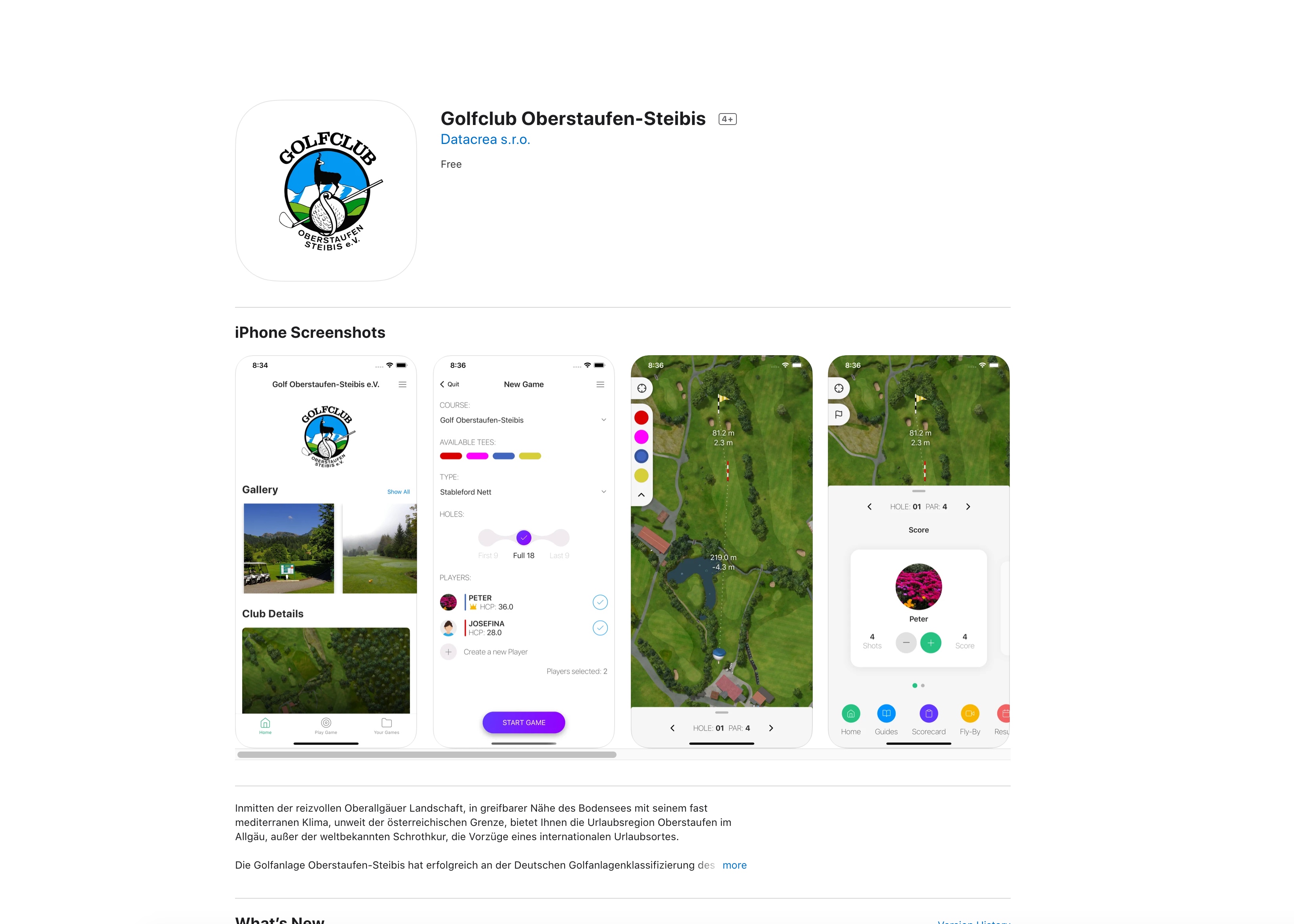 Náhľad jednej zo série aplikácií Creative Golf 3d na obchode Apple Store